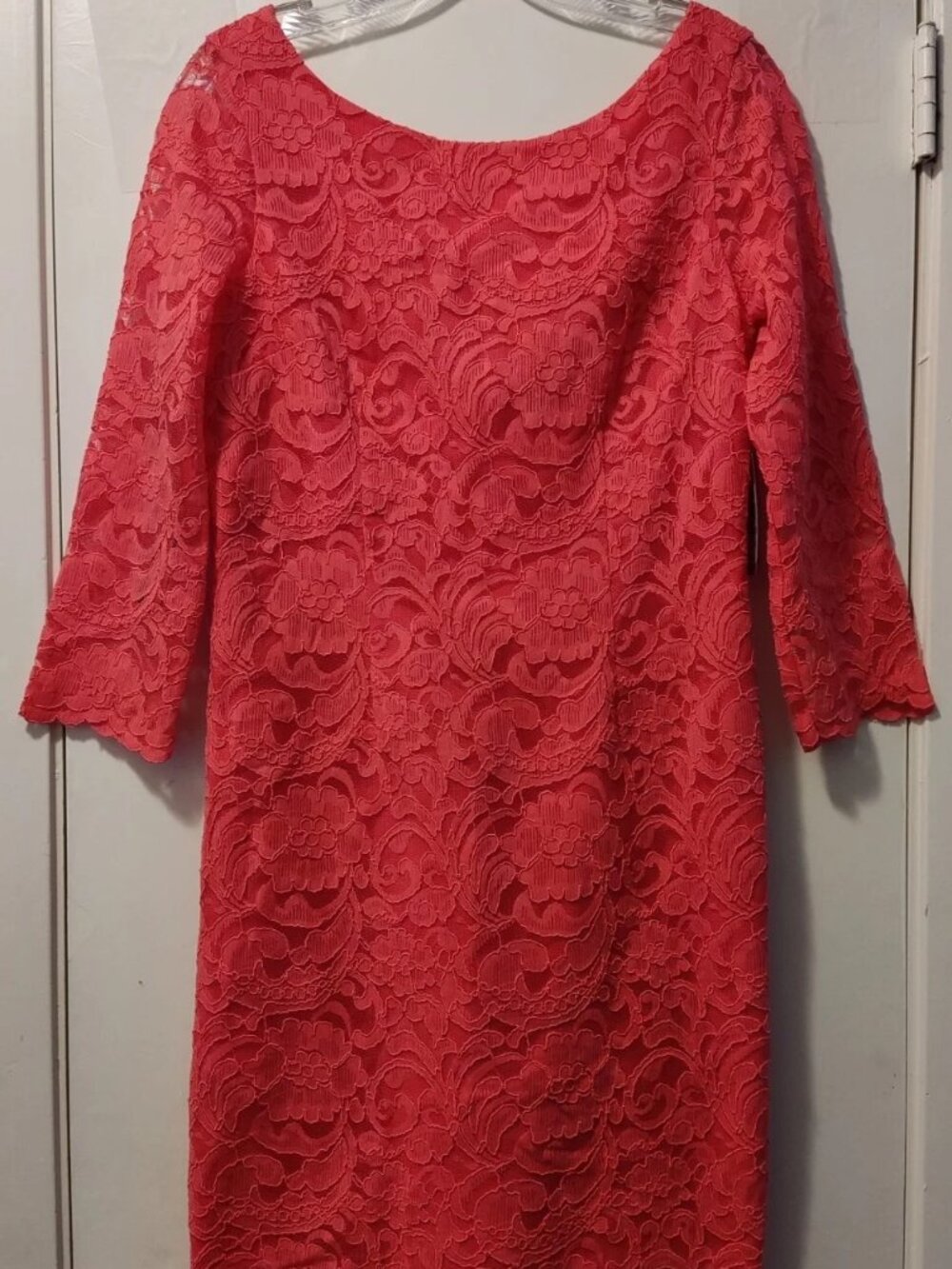 Vince Camuto Coral Lace-Lined 3/4 Sleeve Dress Size 6 NWT